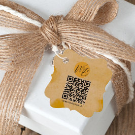 Gele Waterverf Zakelijke QR Code Verpakking Labels