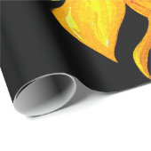 Gele Waterverf Zonnebloem Cadeaupapier (Rol Hoek)