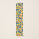 Gele Waterverf Zonnebloem Sjaal<br><div class="desc">Steek je krijtje in stijl met deze florale chiffon sjaal. Dit ontwerp is voorzien van een tuin met gele zonnebloemen die in waterverf op een levendige blauwe achtergrond zijn geschilderd. Ontworpen door een wereldberoemde kunstenaar ©Tim Coffey.</div>