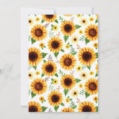 Gele Waterverf Zonnebloem Twee jaar oud Verjaardag Kaart (Achterkant)