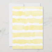 Gele waterverf zonnebloemen baby strooi kaart (Achterkant)