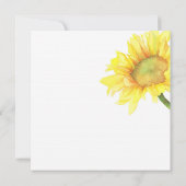 Gele Waterverf Zonnebloemen Bindende Zonnebloemen Kaart (Achterkant)