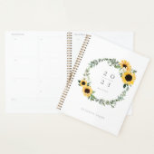 Gele Waterverf Zonnebloemen & Wilde Zuurbloem Wrea Planner (Display)