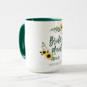 Gele Waterverf Zonnebloemen Wildflower Bruidsmeisj Mok (Voorkant links)