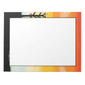 Gele Waterverf zonsondergang begrensd Notitieblok (Voorkant)