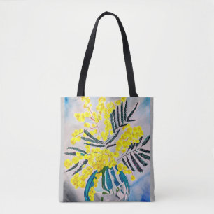 Gele Wattle Australische inheemse bloem Tote Bag