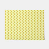 Gele Wavy Stripe Minimalistische Moderne Entryway Deurmat (Voorkant)