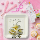 Gele weddenschapbloemen papieren bordje (Feest)