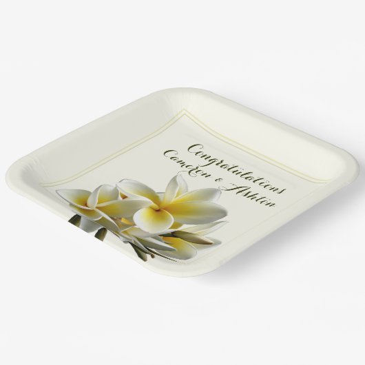 Gele weddenschapbloemen papieren bordje