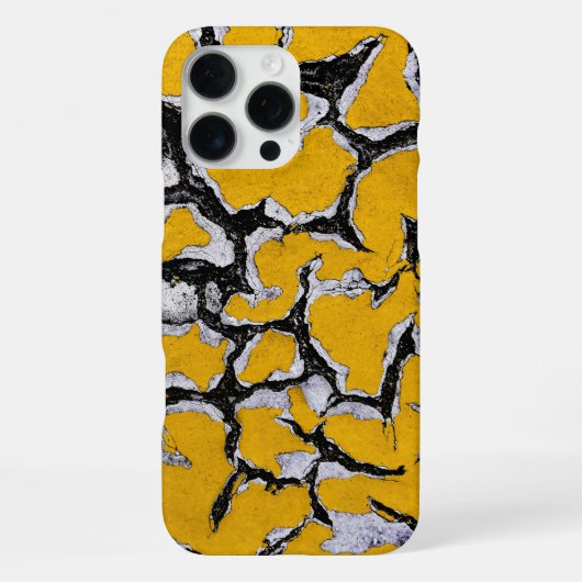 Gele wegverf in racks iPhone hoesje (Achterkant)