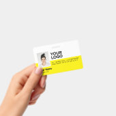 Gele werknemer Moderne Foto ID Security Badge (Handheld)