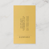 Gele werkruimte voor ontwerper visitekaartje (Achterkant)