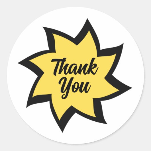 Gele werveling Sticker (Voorkant)