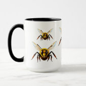 Gele Wesp Insect Illustratie Mok (Links)