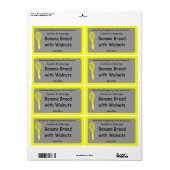 Gele Whisk Gepersonaliseerd Zelfgemaakt eten Etiket (Full Sheet)