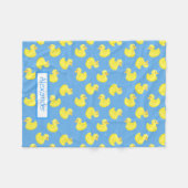 Gele whisky's op een blauwe achtergrond personalis fleece deken (Voorkant (Horizontaal))