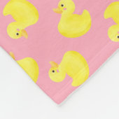 Gele whisky's op roze  fleece deken (Hoek)