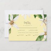 Gele White Floral Dinner Options RSVP (Voorkant)