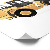 Gele wiel lader bouwvoertuig decor poster (Hoek)