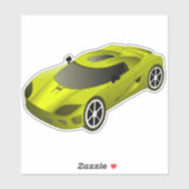 Gele wielkruising sticker (Vel)