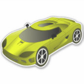 Gele wielkruising sticker (Voorkant)