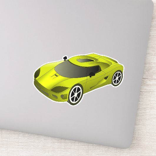 Gele wielkruising sticker (Detail)