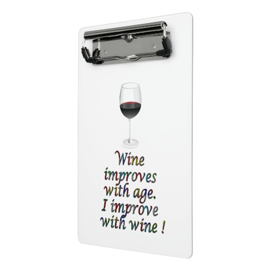 Gele wijn mini klembord (Angled2)