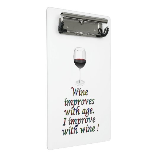 Gele wijn mini klembord (Schuin)