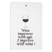 Gele wijn mini klembord (Achterkant)