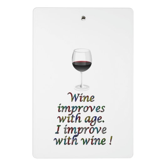 Gele wijn mini klembord (Achterkant)