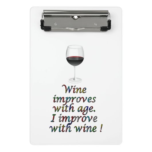 Gele wijn mini klembord (Voorkant)