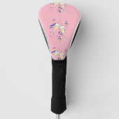 gele wijn op roze golfheadcover (Voorkant)