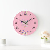 gele wijn op roze grote klok (Huis)