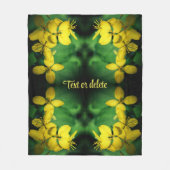 Gele Wildbloemen Abstract Gepersonaliseerd Fleece Deken (Voorkant)