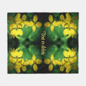 Gele Wildbloemen Abstract Gepersonaliseerd Fleece Deken (Voorkant (Horizontaal))