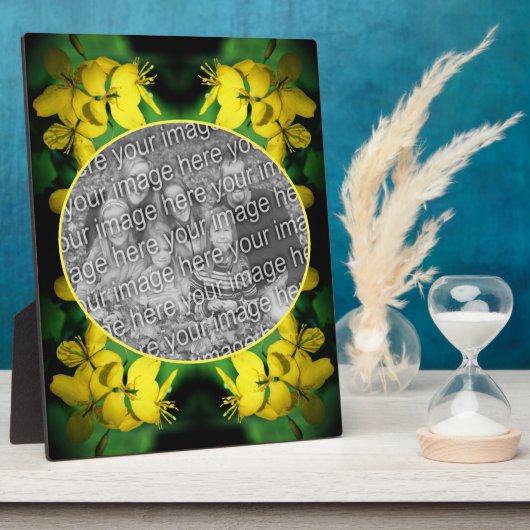 Gele Wildbloemen Creëer Uw eigen foto Fotoplaat (Zijkant)