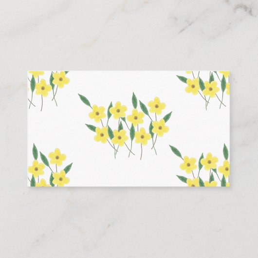 Gele Wildbloemen Hoe groot is mama's buikspel Informatiekaartje (Achterkant)