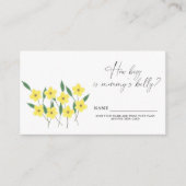 Gele Wildbloemen Hoe groot is mama's buikspel Informatiekaartje (Voorkant)