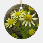  Gele Wildbloemen Keramisch Ornament (Achterkant)