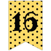 Gele Wildbloemen Lief Zestien Verjaardagsfeest Vlaggetjes (Tweede vlag)