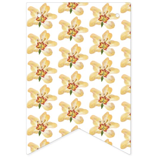 Gele Wildbloemen Lief Zestien Verjaardagsfeest Vlaggetjes (Derde vlag)