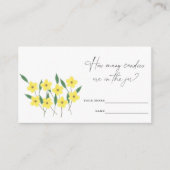 Gele Wildbloemen Raad hoeveel snoepjes wild Informatiekaartje (Voorkant)