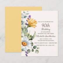 Gele Wildbloemen Witte Daisies 90ste verjaardag