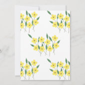 Gele Wilde Baby in bloei Uitnodiging (Achterkant)