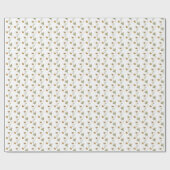 Gele wilde bloem Botanische katoenkern Cadeaupapier (Vlak)