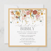 Gele wilde bloem Brunch en bubbelbaar Vrijgezellen Kaart (Voorkant)