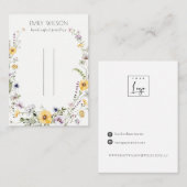 Gele wilde bloem met grote haarklemmen visitekaartje