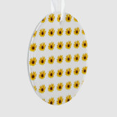 Gele wilde bloem ornament (voorkant)