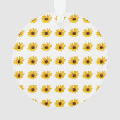 Gele wilde bloem ornament (achterkant)