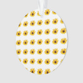 Gele wilde bloem ornament (voorkant)